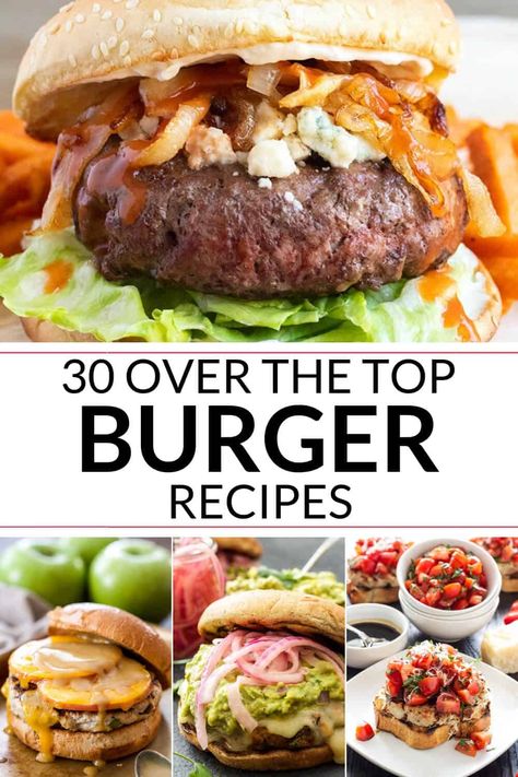 Burger Topping Recipes, Crazy Burgers Ideas, Hamburger On Grill Recipes, Hamburger Recipes Grilled, Crazy Burger Recipes, Different Types Of Burgers, Ultimate Burger Recipes, Gourmet Beef Burgers, Burger Special Ideas