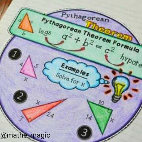 - MatheMagic (@mathe__magic) en Instagram: "For more follow MatheMagic! #mathlogic #mathmathtricks #math #mathproblems #maths #mathstrick…" Pythagorean Theorem Project, Teaching Aids For Maths, Math Key Words, Mitosis And Meiosis, Math Early Finishers, High School Math Classroom, Mathematics Geometry, Math Expressions, Exit Slips