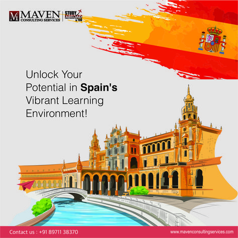 Unlock your future in the vibrant heart of Spain 🇪🇸💃. Take your dreams to the next level and study abroad 🌍🎓. Don't just learn it, live it! 🚀 Apply now and let your adventure begin. 👣✨ #StudyInSpain #DreamBig #AdventureAwaits Get in touch with us for expert counselling at +91 89711 38370 or visit www.mavenconsultingservices.com For more Information regarding Study Abroad. Spain And Portugal, Learning Environments, Study Abroad, Adventure Awaits, Dream Big, Next Level, Dreaming Of You, Portugal, The Next