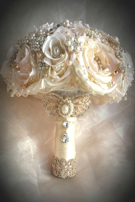 Rose Gold Brooch Bouquet, Bouquet Keepsake, Gold Bouquet, Jeweled Bouquet, Cascading Bouquet, Bridal Brooch Bouquet, Bouquet Brooch, Wedding Brooch Bouquets, Vintage Bouquet