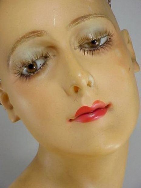 1920s Mannequin, Santa Bernadette, Pierrot Clown, Mannequin Art, Vintage Mannequin, Eye Brows, Mannequin Dress, Dress Form Mannequin, Josephine Baker