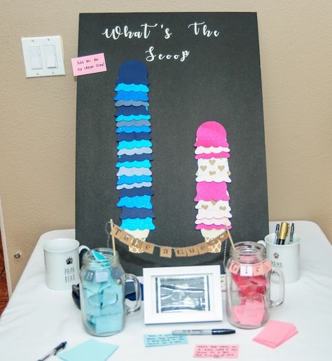 A little guessing station for our gender reveal party! Our guests loved it! Baby Gender Reveal Party, Baby Gender Reveal, Reveal Party, Baby Gender, Reveal Parties, Gender Reveal Party, Gender Reveal, Shower Ideas, Baby Shower