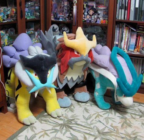 Pokemon Plush! I HAVE to have these! Entei, Suicune, Raichu Pokemon Stuff To Buy, Luxray Plush, Pokémon Plushies, Pokémon Plush, Pokemon Stuffed Animals, Pokemon Plushies, Pokemon Room, Pokemon Merchandise, Pokemon Toys