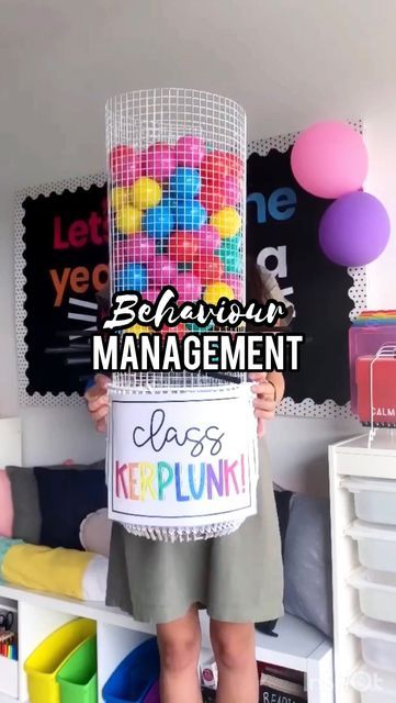 🍎 Australian Primary School Teacher on Instagram: "I got blasted for this… 😥 My friend and I made this KERPLUNK for her first ever classroom last year as a fun little “behaviour management” incentive 🤗 🏆 You pick something positive for students to work towards (e.g. all chairs pushed in before coming to the floor). 🏆 Each time they display that behaviour the class gets to remove a stick. 🏆 Once all the balls fall they have an agreed upon “reward”. In my few years on Instagram I’ve seen man Positive Primers Classroom, Kerplunk Classroom Management, Whole Class Incentives, Classroom Reward Chart, Work Incentives, Class Incentives, Student Incentives, Classroom Incentives, Student Of The Week