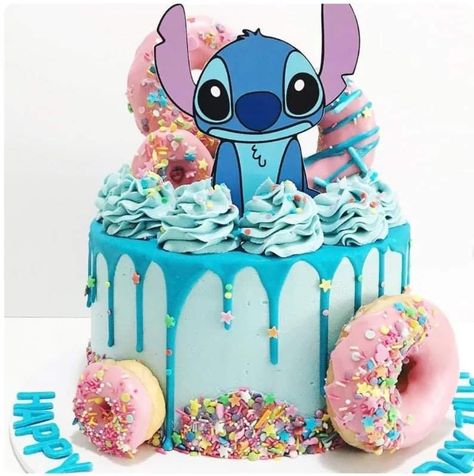 Stitch Birthday Cake For Girl, Stitch Bday Cake, Stitch Disney Cake, Stitch Birthday Cakes, Stitch Cake Ideas, Stitch Birthday Cake Ideas, Stitch Birthday Party Ideas, Stitch Cakes, Bolo Motocross