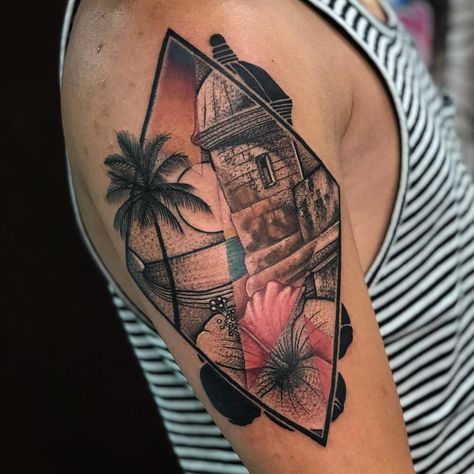 Hey! 🇵🇷 #tattoohospital #ink #tattoos #tattooshop #puertorico #tattoo Puerto Rico Tattoo Design, Puerto Rico Inspired Tattoos, Puerto Rican Tattoos For Women Sleeve, Puerto Rico Outline Tattoo, Puerto Rico Arm Tattoo, Puerto Rican Back Tattoos, Puerto Rico Map Tattoo, Boricua Tattoos, Alex Tattoo