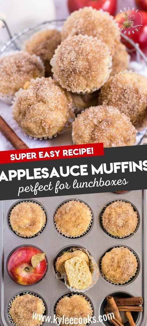 Applesauce Roll Ups, Deserts Using Applesauce, Baking Recipes With Applesauce, Applesauce Streusel Muffins, Simple Applesauce Muffins, Things To Bake With Applesauce, Recipes To Make With Applesauce, Apple Sauce Cupcakes, Apple Bread With Applesauce