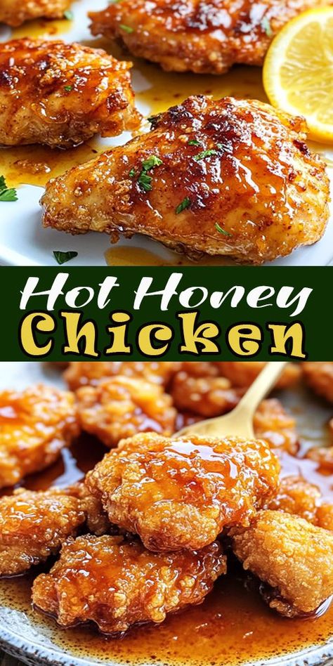 Turn up the heat with this Hot Honey Chicken 🍯🔥. Perfect for wings, tenders, or thighs, it’s the ultimate crowd-pleaser for any occasion! #SpicyRecipes #HoneyLovers #ChickenDinner #FlavorfulCooking Hot Honey Recipe Chicken Wings, Hot Honey Chicken Crock Pot, Hot Honey Recipe Chicken, Hot And Honey Chicken, Hot Honey Wing Sauce, Hot Honey Garlic Chicken, Healthy Honey Garlic Chicken, Hot Honey Chicken Thighs, Honey Sauce For Chicken