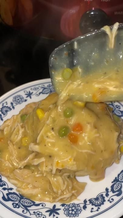 Easy Chicken Potpie, Chicken Pot Pie Videos Easy, Tiktok Chicken And Rice, Chicken Pot Pie Tiktok, Chicken Noodle Soup Tiktok, Knorr Chicken Broccoli Rice Casserole Tiktok, Crock Pot Suppers, Chicken Potpie, Slow Cooker Meal