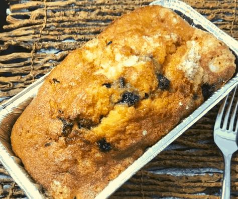 Air Fryer, Lemon Blueberry Bread - Fork To Spoon Air Fryer Bread Recipes, Bread Air Fryer, Air Fryer Cakes, Ninja Air Fryer Recipes, Blueberry Quick Bread, Blueberry Muffin Bread, Air Fryer Bread, Lemon Blueberry Loaf, Air Fryer Ninja