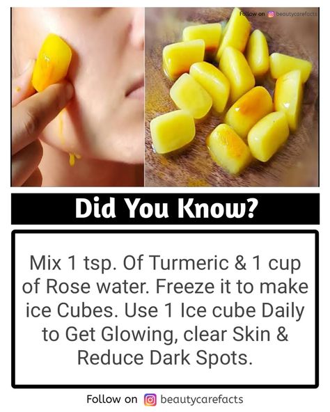 Turmeric ice cubes have antibacterial properties that fight against acne, pimples, and breakouts. Turmeric Ice Cubes For Face, Turmeric Ice Cubes, For Glowing Face, Glowing Face, Perfect Skin Care Routine, Beauty Recipe, Healthy Skin Care, Natural Home Remedies, Dry Lips