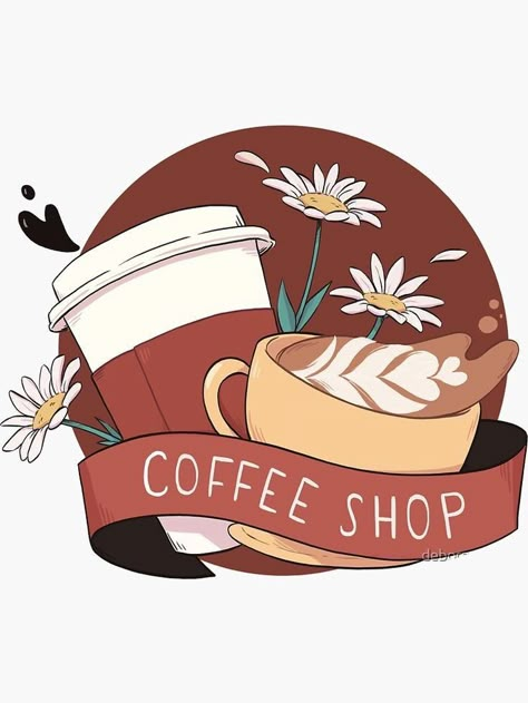 Au Tropes, Coffee Shop Au, Quick Doodles, Anime Coffee, Best Logo Maker, Coffee Doodle, Coffee Tattoo, Coffee Artwork, Coffee Tattoos