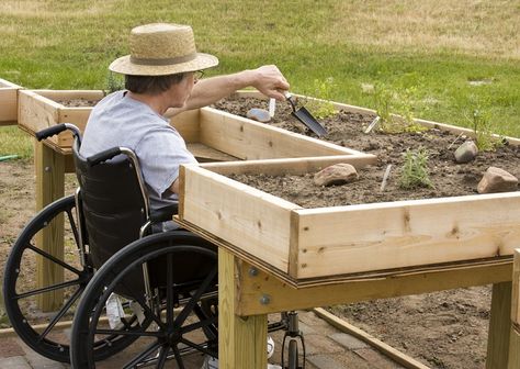 Diy Raised Garden Beds, Garden Getaway, Horticultural Therapy, Wooden Raised Garden Bed, Wooden Garden Bed, Building Raised Beds, Exquisite Gardens, Sensory Garden, Wheel Chair