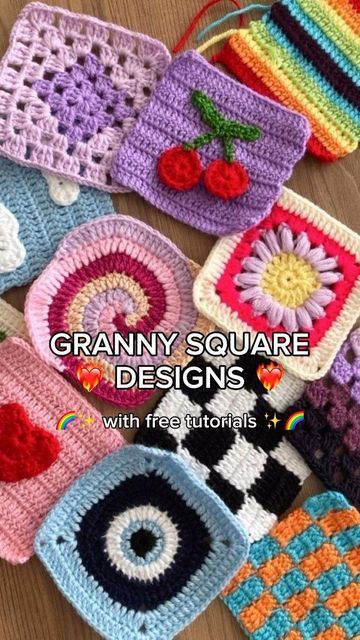 Gummy Bear Granny Square Crochet Pattern, Funky Granny Square Patterns, Things To Make For Craft Fairs, Amigurumi Gummy Bear, Cool Granny Square Crochet Pattern, Gen Z Crochet Patterns, Pie Granny Square, Crochet Patterns Granny Square Easy, Superfine Yarn Crochet Patterns