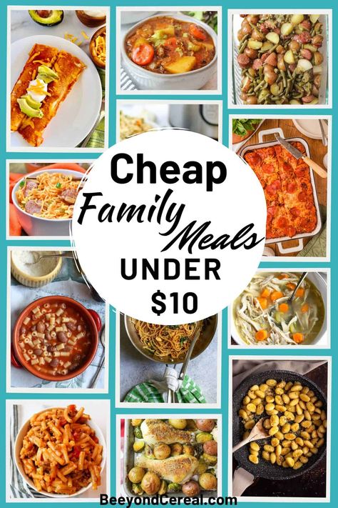 Discover a wealth of culinary inspiration with our handpicked selection of Cheap Family Meals Under $10! From hearty dinners to delightful desserts, these budget-friendly recipes will keep your taste buds and wallet happy. Meals For Family, Cheap Family Dinners, Group Recipes, Affordable Recipes, Cheap Family Meals, Easy Cheap Dinners, Freezable Meals, Large Family Meals, Budget Cooking