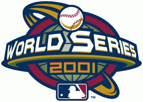 MLB World Series Primary Logo (2001) - 2001 World Series - Arizona Diamondbacks 4, New York Yankees 3 World Series Logo, Baseball World Series, Mlb Team Logos, Mlb World Series, Typographic Logo Design, S Logo Design, Mlb Logos, Baseball Art, Badge Design