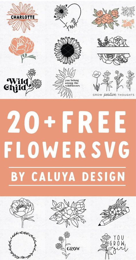 Cricut Vinyl Flower Designs, Cricut Mug Designs Free, Cricut Tee Shirt Designs, Peony Svg Free Cricut, Cricut Vinyl Flowers, Flower Vinyl Designs, Wild Flowers Svg Free, Svg Cricut Files, Circuit Templates Free