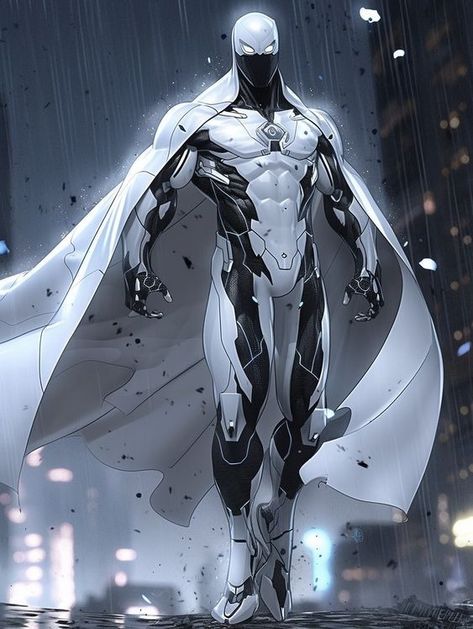 Superhero Fantasy Art, Cool Superhero Suit Designs, Superhero Suit Design, Cow Boots, Superhero Concept, White Alien, Mens Fashion Aesthetic, Superhero Suits, Futuristic Armor