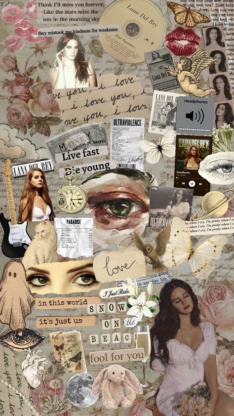 Collage Wallpaper Lana Del Rey, Cute Lana Del Rey Wallpaper, Lana Del Rey Aesthetic Wallpaper Collage, Vintage Lana Del Rey Wallpaper, Lana Del Rey Shuffle Wallpaper, Lana Collage Wallpaper, Lana Del Ray Background, Lana Del Rey Board, Iphone Wallpaper Lana Del Rey Aesthetic