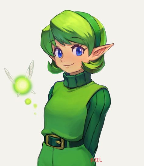 Saria from Legend of Zelda: Ocarina of Time The Legend Of Zelda, Legend Of Zelda, Blue Eyes, Zelda, On Twitter, Twitter, Green, Hair, Blue