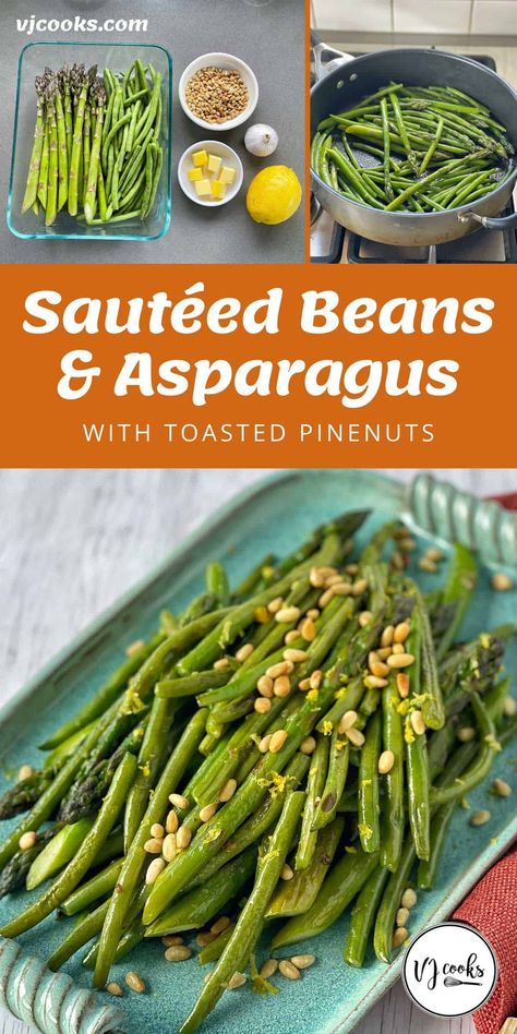 Green Bean Asparagus Recipes, Green Beans Asparagus, Green Bean And Asparagus Recipes, Asparagus And Beans Recipes, Asparagus Green Beans Recipes, Green Beans And Asparagus Recipes, Roasted Veges, Healthy Asparagus, Sautéed Asparagus