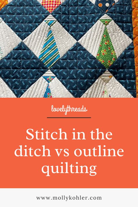 Stitch Length For Machine Quilting, Stitch In The Ditch Quilting, Stitch In The Ditch, How To Quilt, Boy Quilts, Quilt Stitching, Mini Quilts, Longarm Quilting, Hand Quilting