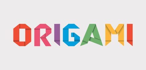 Origami Logo Design, Origami Font, Origami Letters, Club Logo Ideas, Origami Alphabet, Origami Letter, Origami Logo, Conference Logo, Kids Origami