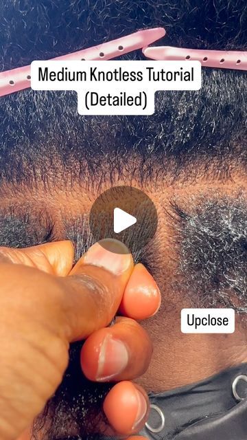 @fola_style on Instagram: "Medium Knotless Tutorial (Detailed)  Step 1: divide your clients natural hair into 3 sections   Step 2 : braid twice then begin to feed in small section of hair   Step 3: begin to feed in braiding hair in little sections and continue to build up the size you desire as you go  Step 4: begin to braid down and don’t hesitate to feed in hair till you achieve your desired size💕 . . .  STYLE DETAILS: ✨knotless Braids✨ ✨Medium size ✨ ✨Waist length✨ ✨Color 1b and 30 (ombre)✨   TO BOOK: Click on the link in bio to book!! 💕Thank y’all for  the continuous support ❤️❤️  #designerbraidstyles #designerbraids  #knotlessbraids #knotless #knotlessbraidsnyc #mediumsize #mediumsized #knotlesslove #knotlesslovers #knotlesslove #neatbraids #neatbraider #neatbraidstyles #neatbraid # Knotless Tutorial, Medium Knotless, Braids Step By Step, Ombre Braid, Small Braids, Step By Step Hairstyles, Feed In Braid, Micro Braids, Braid Tutorial