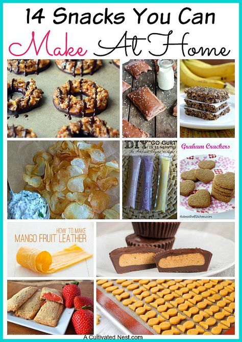 14 Snacks You Can Make At Home Instead of Buying- make a delicious and healthier version of your favorite store-bought snacks! Easy Homemade Crackers, Homemade Pretzels Recipe, Ideas To Save Money, Homemade Fruit Snacks, Desserts Homemade, 4de Verjaardag, Store Bought Snack, Homemade Pretzels, Homemade Crackers