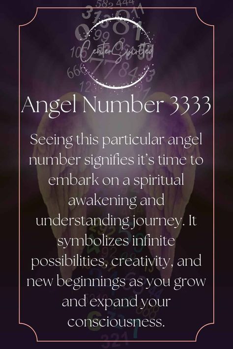 Do you keep seeing the number 3333? Have you encountered this mysterious triple-digit code repeatedly at work, while out shopping, or during moments o...https://centerspirited.com/angel-numbers/3333/ 3333 Angel Number Meaning, 3333 Angel Number, 3333 Meaning, Wicca For Beginners, Understanding Quotes, Manifestation Miracle, Numerology Life Path, Angel Guide, Angel Number Meanings