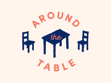 Around the Table Wordmark by Landon Wideman | Dribbble | Dribbble Brunch Club Logo, Table Logo Design Ideas, Table Logo Design, Charity Logo, Logo Design Inspiration Vintage, Chairs Logo, Charity Logos, Open Table, Boutique Logo Design