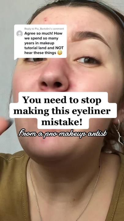 Replying to @Pia_Bartolini you need to stop doing this common eyeliner... | TikTok How To Stop Eyeliner From Smudging, 90s Grunge Makeup, Eyeliner Wing, The Best Eyeliner, Hooded Eye Makeup Tutorial, Smudged Eyeliner, Pro Makeup Artist, Round Face Makeup, Punk Makeup