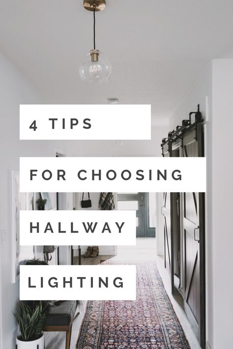 Love this modern hallway design! Get 4 tips for choosing hallway lighting, and update your outdated light fixtures today! These brass pendant lights with glass shades from Crate and Barrel are gorgeous in this white hallway! Love the way these brass pendants look with the maroon rug, dark hallway doors, and low hanging artwork. #hallway #lighting #fixtures #pendant Halloween Door Decorations Classroom Contest, Small Hallway Lighting, Entry Light Fixture, Halloween Door Ideas, Halloween Door Decorations Classroom, Modern Hallway Design, Entryway Pendant Lighting, Hallway Ceiling Lights, Entryway Light Fixtures