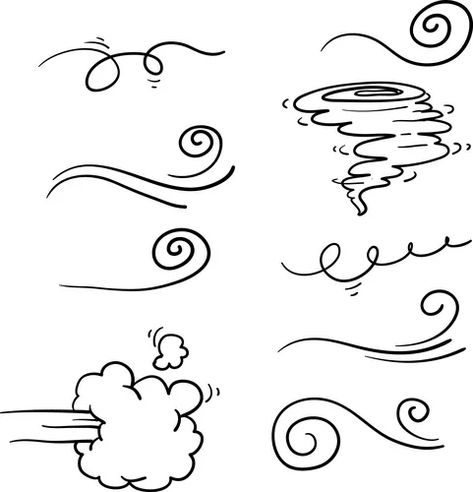 Wind Doodle, Wind Illustration, Wind Tattoo, Wind Drawing, Wave Drawing, Compass Icon, Collection Illustration, Background Drawing, Illustration Style