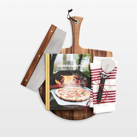 Housewarming Gifts: Best Gifts for New Homes | Crate & Barrel Canada Pizza Gift Basket, Pizza Kit, Auction Basket, Pizza Gifts, Red Dishes, Pizza Wheel, Outdoor Pizza, Party Bundles, Gift Bundle