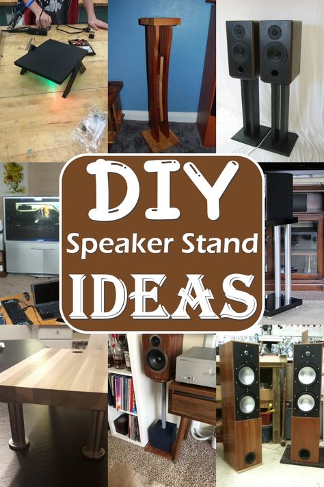 If you want to bring personality to your space, our amazing DIY speaker stand ideas will do the trick. They’re easy and affordable–some are made from things around your home! You can make one today with just a few materials and have fun DIY additions to your home decor too. Diy Speaker Stands Ideas, Speaker Shelf Ideas, Speaker Stands Ideas, Diy Bookshelf Speakers, Wooden Speaker Stands, Speaker Stands Diy, Speaker Shelves, Bookshelf Speaker Stands, Modern Speakers