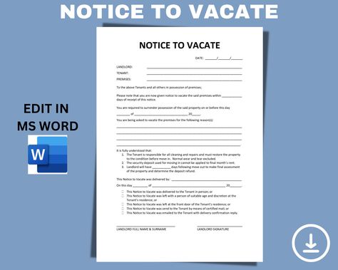 A word from a satisfied client! ★★★★★ "Good Document. Perfect Something I was looking for." Chirag G. https://etsy.me/3Jc8qRs #etsy #white #black #landlordchecklist #noticetovacate #evictionnotice #noticeletter #vacatepremises #tenanteviction #noticebylandlord Real Estate Checklist, Listing Presentation Real Estate, Ms Word Template, Eviction Notice, Real Estate Guide, Realtor Branding, Listing Presentation, Home Buying Checklist, Real Estate Templates