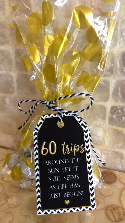 Excited to share this item from my shop: 60th Birthday Thank You Tags, 60 Trips around the sun Black and Gold Party Favor tag, 60th Party Favor Tag Printable, Digital Tag #82721 #birthday #black #thankyoutags #partyfavortags #printabletags #winebottletags #thankyoufavor #60thbirthdaytag Party Favors For 50th Birthday Man, 60th Party Favors, 60th Birthday Ideas For Mom Party, Birthday Party Gift Bag Ideas, 70th Birthday Party Favors, 60th Birthday Favors, Gold Party Favors, 50th Birthday Party Favors, Black And Gold Party