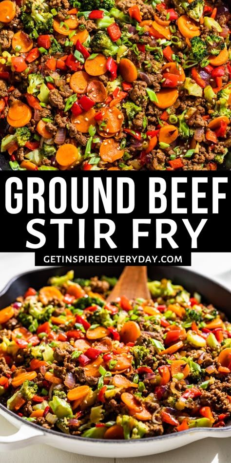 Ground Pork Stir Fry, Ground Beef Stir Fry, Pork Stir Fry Recipes, Healthy Ground Beef, Pineapple Chunks, Pork Stir Fry, Beef Stir Fry, Stir Fry Recipes, Stir Fries