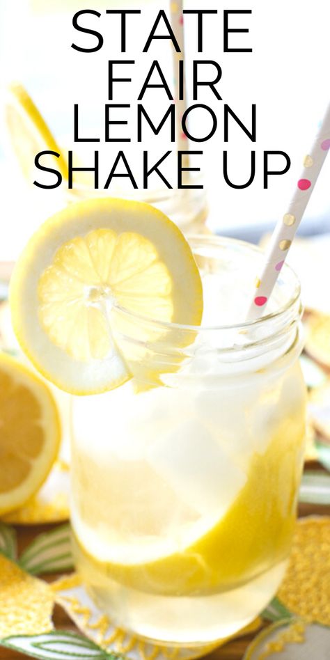 A super simple recipe for those State Fair Lemon Shake Ups that we all love. Just a couple of ingredients make up this easy, refreshing recipe! Lemon Shake Up Recipe, Lemon Ups, Lemonaid Recipe, Fair Lemonade Recipe, Lemon Shake Up, Lemonade Punch, Lemon Health Benefits, Lemon Drink, Refreshing Drinks Recipes