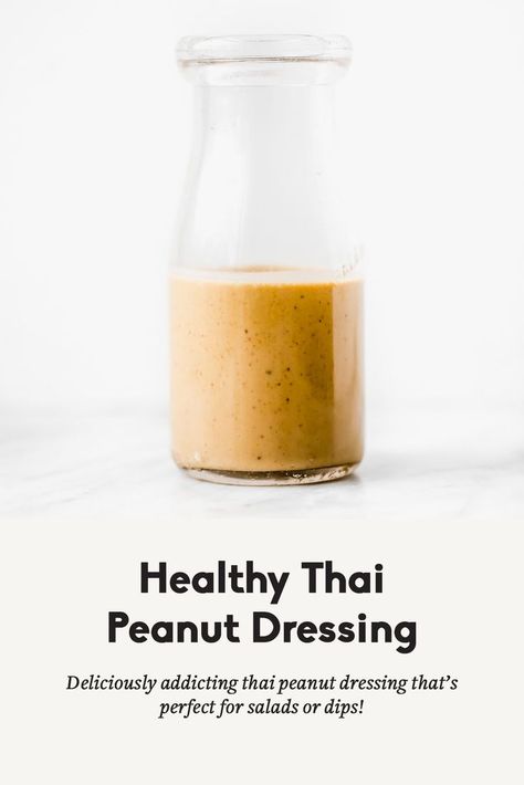 Thai Peanut Dressing, Homemade Dressing Recipe, Homemade Salad Dressing Healthy, Dipping Sauces For Chicken, Salad Dressing Recipes Healthy, Ambitious Kitchen, Peanut Dressing, Doner Kebab, Salad Dressing Recipes Homemade