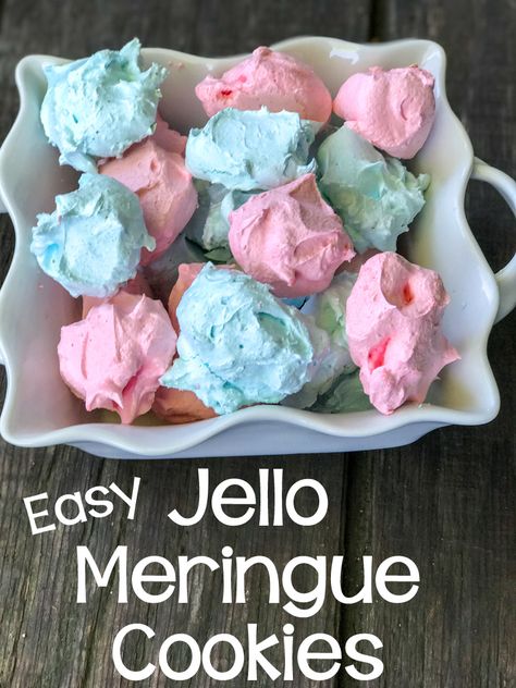 Jello Meringue Cookies, Jello Cookies Recipe, Jello Cookies, Halloween Torte, Meringue Cookie, Meringue Cookie Recipe, Meringue Desserts, Meringue Recipe, Jello Desserts