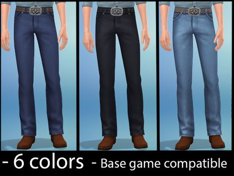 Sims 4 Cc Country Clothes Maxis Match, Sims 4 Country Cc, Sims 4 Horse Ranch, Ranch Cowgirl, Country Jeans, Sims 4 Hair Male, Sims Stories, Clothes Cc, Cowboy Pants