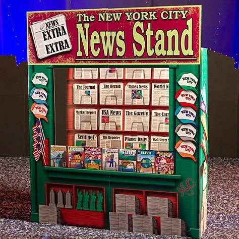 New York Ideas, New York Theme Party, Cricket In Times Square, News Stand, Post Prom, New York Party, Fashion Show Party, New York Theme, Dance Themes