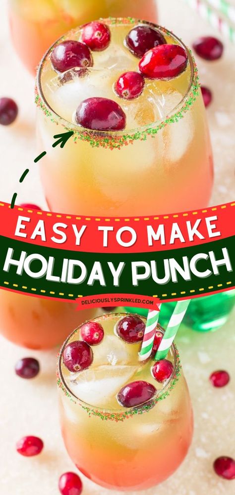 Holiday Punch, new year party drinks, super bowl menu Holiday Party Drinks Alcohol, Holiday Party Punch, Holiday Cocktails Christmas, Holiday Punch Recipe, Holiday Drinks Alcohol, Holiday Party Drinks, Alcoholic Punch, Party Drinks Alcohol, Holiday Punch