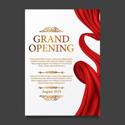 Grand opening ceremony red silk ribbon poster banner Hospital Grand Opening, Shop Opening Invitation Card Design Creative, New Shop Opening Poster, Inauguration Poster, Grand Opening Background, Inauguration Invitation, Grand Opening Poster, Shop Opening Invitation Card, Grand Opening Banner