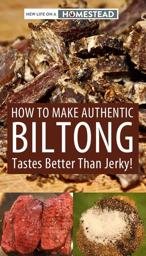 Biltong Recipe Dehydrator, Homestead Cooking, Cured Meat Recipes, Preserving Recipes, Dried Beef, Beef Jerky Recipes, Jerky Recipes, Venison Recipes, South African Recipes