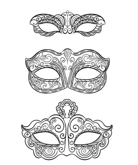 Beautiful black lace masquerade mask isolated on white background. Ornate. Set o , #Ad, #masquerade, #mask, #isolated, #Beautiful, #black #ad Masquerade Mask Drawing, Mardi Gras Mask Template, Masquerade Mask Template, Carnaval Diy, Masquerade Mask Diy, Lace Masquerade Mask, Masks Black, Coloring Mask, Lace Masquerade Masks