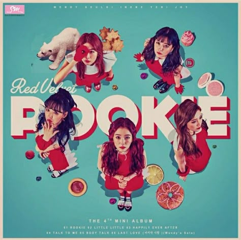 Rookie Red Velvet Album Cover, Rookie Red Velvet, Hm Aesthetic, Red Velvet Songs, Red Velvet Photocard, Red Velvet Fanart, Kpop Graphics, Velvet Fanart, Albums Aesthetic