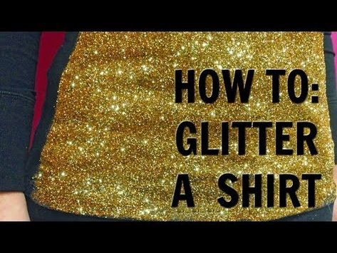 Glitter Fabric Paint, Glitter Tshirt, How To Make Glitter, Glitter Outfit, Shirt Tutorial, Glitter Shirt, Glitter Spray, Fabric Glitter, Loose Glitter